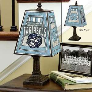 NCAA North Carolina Tar Heels (UNC) Art Glass Table Lamp:  