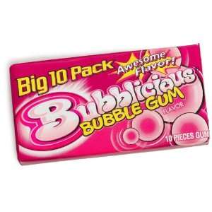 Bubblicious Bubble Gum, Big Pack, 10 Piece Packs (Pack of 24)  