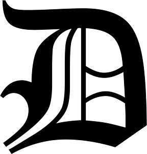 Letter D   Old English Initial Decal Window Sticker  