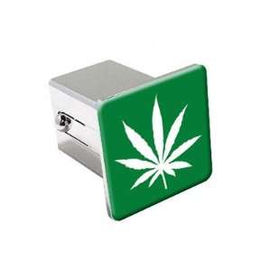  Marijuana Leaf   Pot Weed   Chrome 2 Tow Trailer Hitch 