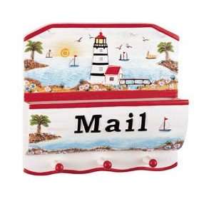  Lighthouse Ceramic Mail and Key Holder