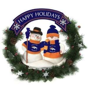    Denver Broncos Christmas Snowman Holiday Wreath