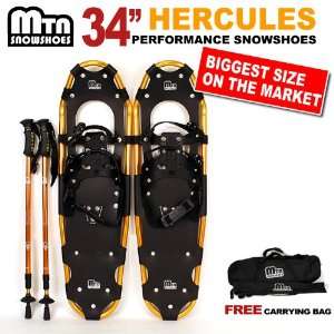   Snowshoes with GOLD Nordic Walking Pole Free Bag