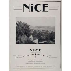  1933 Vintage French Ad Nice France Travel Mediterranean 
