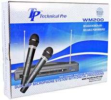 Technical Pro WM200 Handeld VHF Wireless Microphone System + 2 