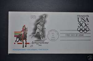 1984 LOS ANGELES OLYMPICS 1ST DAY COVER  