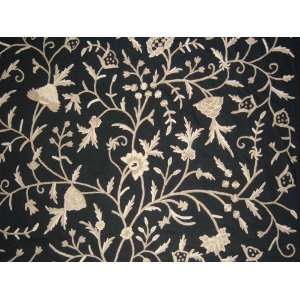   Fabric Tree of Life Neutrals on Black Cotton Duck: Home & Kitchen