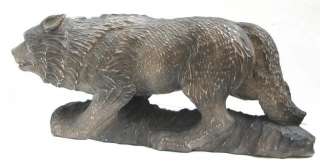 UNIQUE Hand Carved Wooden Animal Sculpture. Wolf  