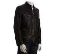 John Varvatos black calfskin multi pocket zip jacket   up to 