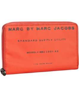 Marc by Marc Jacobs red coral nylon Supply Utility travel wallet 