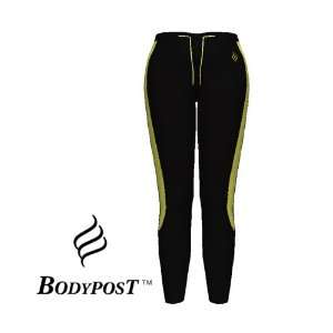   Fashion Pants W/ Waist Stings, Size M, Color Black/Lemon Frost