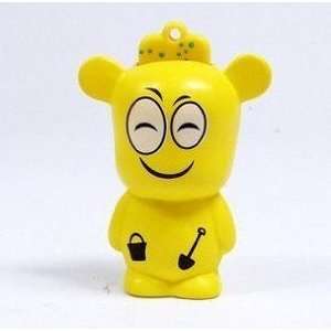  4GB Cute Yellow Smiling Bear USB Flash Drive: Electronics