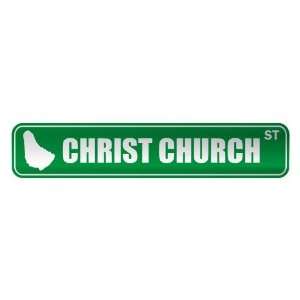   CHRIST CHURCH ST  STREET SIGN CITY BARBADOS