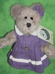 Boyds Bears Plush~PAIGE WILLOUGHBY~Purple Dress~Cutie~  