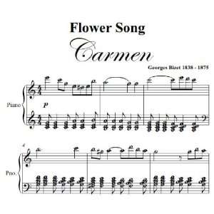  Flower Song Carmen Bizet Intermediate Piano Sheet Music 