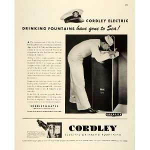  1943 Ad Cordley & Hayes Electric Drinking Water Fountains 