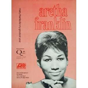   Franklin R&B Soul Atlantic Records   Original Print Ad