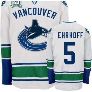  Vancouver Canucks #5 Christian Ehrhoff White Hockey Jersey 