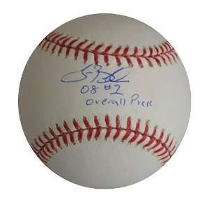  Tampa Bay Rays Tim Beckham Autographed Baseball w/Ins 08 