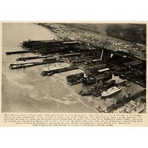  1918 Print Newport News U boat Navy Ostend Zeebrugge 