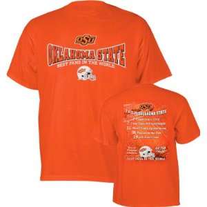  Oklahoma State Cowboys Orange Best Fans T Shirt: Sports 