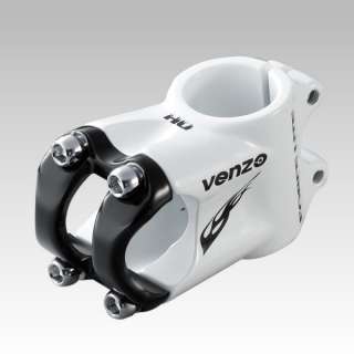 Venzo Mountain Bike Downhill Handlebar Kit Grips Stem White  