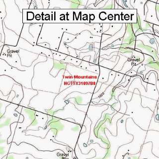  USGS Topographic Quadrangle Map   Twin Mountains, Texas 
