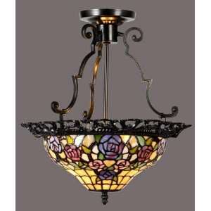  Tiffany Style Stained Glass Ceiling Lamp VL022