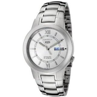   Mens Seiko 5 Automatic Stainless Steel Silver Dial Watch Watches