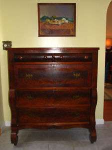 c1800 Antique Mahogany wood Empire Butler Desk Chest  
