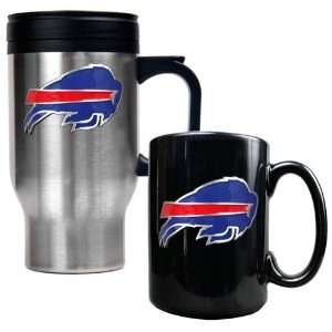  BSS   Buffalo Bills NFL Travel Mug & Ceramic Mug Set 