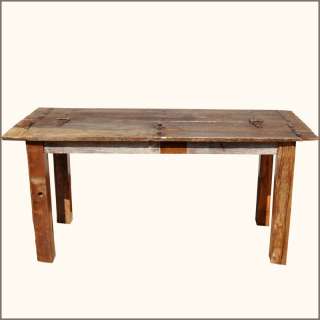   Reclaimed Teak Wood Distressed Large Family Dining Table for 8 People