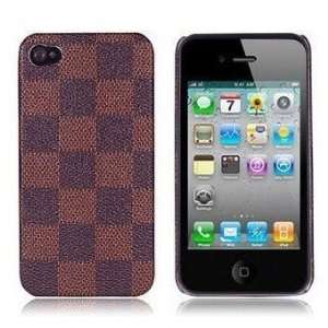  Brown Designer L Style Hard Back Cover Case for iPhone 4s 