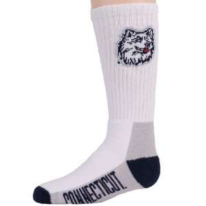   (UConn) Youth Tri Color Team Logo Tall Socks: Sports & Outdoors