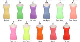 Spaghetti Strap Tunic Tank Top Cami Camisole VARIOUS SPRING COLORS and 