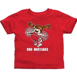  SMU Mustangs Toddler Cheer Squad T Shirt   Red
