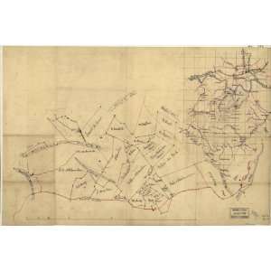  1880s Civil War map of Virginia, Roanoke: Home & Kitchen