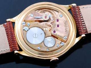 Omega 18K Solid Pink Gold Vintage Mens Watch  