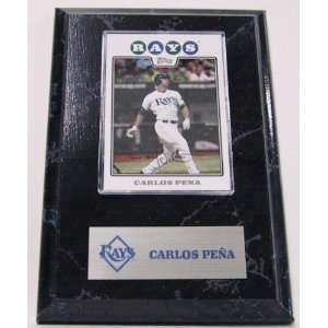  MLB Card Plaques   Tampa Bay Rays Carlos Pena