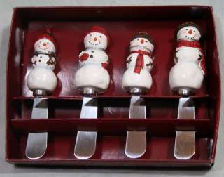 St Nicholas Square Warm Wishes Set of Four Spreaders Christmas Holiday 