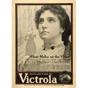 1910 Ad Melba Victor Victrola Records Bonnie Doon Song   Original 