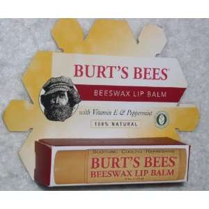  Burts Bees Beeswax Lip Balm with Vitamin E & Peppermint 