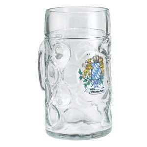   Liter Bavarian Crest Oktoberfest Glass Beer Stein: Kitchen & Dining