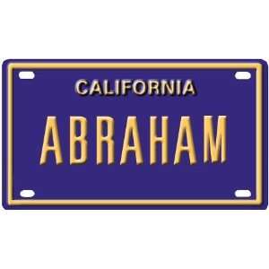   Abraham Mini Personalized California License Plate 