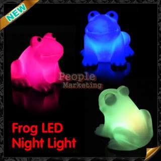 Cute Frog Novelty Lamp Changing Colors Night Light Colorful Magic LED 