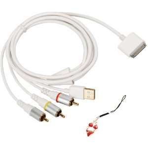  AV RCA Video Cable for Apple iPhone 3/3GS 4/4S, iPad iPad2 iPad 