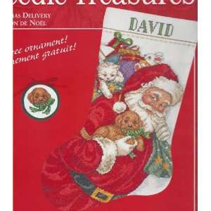  Cross Stitch Kit Christmas Delivery Stocking   Needle 