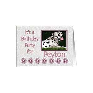  Birthday party invitation for Peyton   Dalmatian puppy dog 