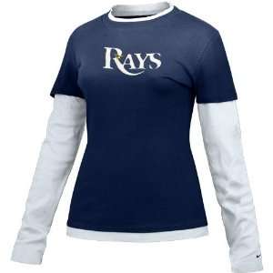   Ladies Double Layer Cut Out Long Sleeve T shirt
