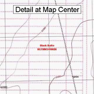  USGS Topographic Quadrangle Map   Black Butte, New Mexico 